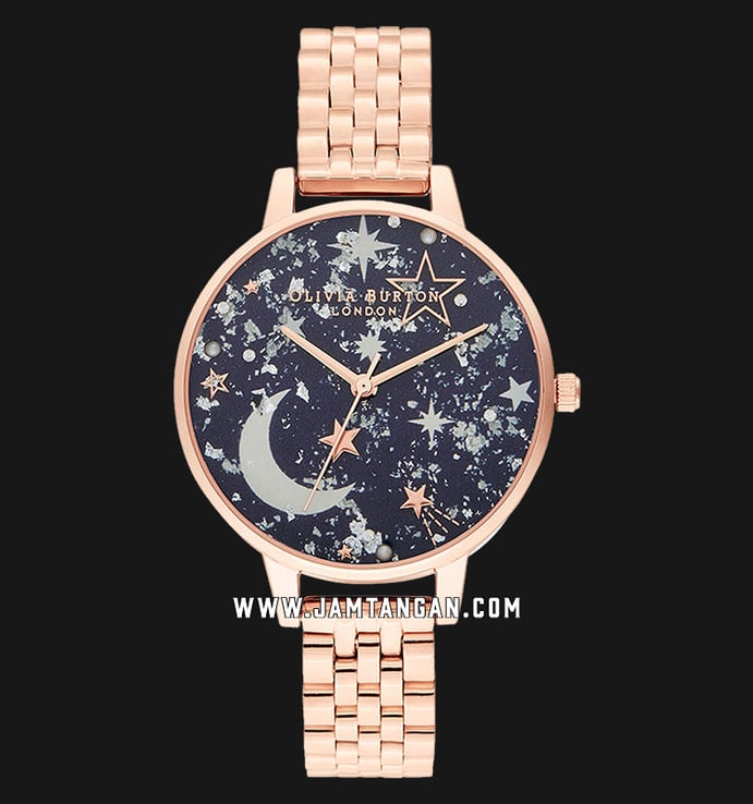 Olivia Burton Celestial OB16GD36 Ramadhan Special Navy Dial Rose Gold Stainless Steel