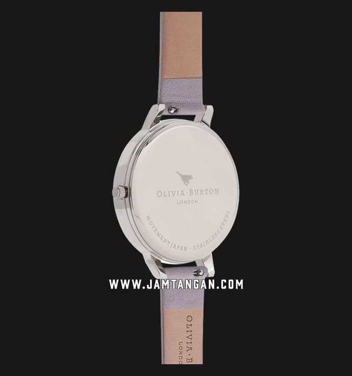 Olivia Burton Marble Floral OB16MF05 Flower Printed Dial Lilac Leather Strap