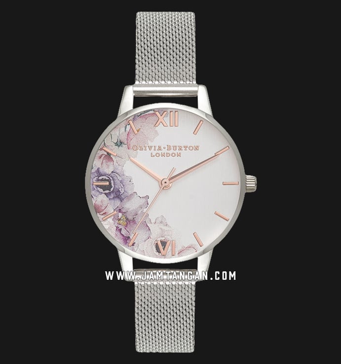 Olivia Burton OB16PP37 Watercolour Florals Multicolor Dial Stainless Steel