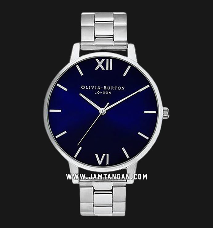 Olivia Burton Classic OB16SH02 The Shoreditch Midnight Blue Sunray Dial Stainless Steel Strap