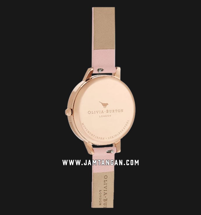 Olivia Burton Timeless OB16TL14 White Dial Dusty Pink Leather Strap