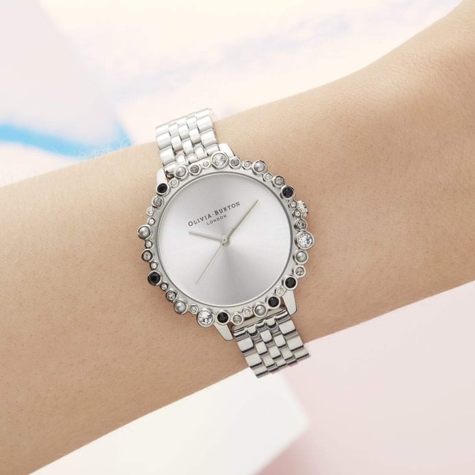 Olivia Burton Under The Sea OB16US31 Bejewelled Silver Dial Stainless Steel Strap Limited Edition