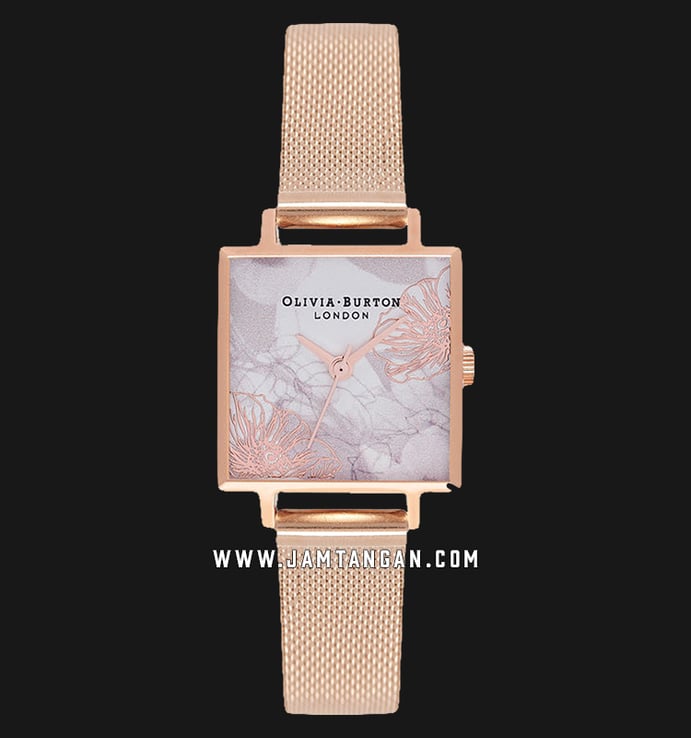 Olivia Burton OB16VM18 Abstract Florals Multicolor Dial Rose Gold Stainless Steel