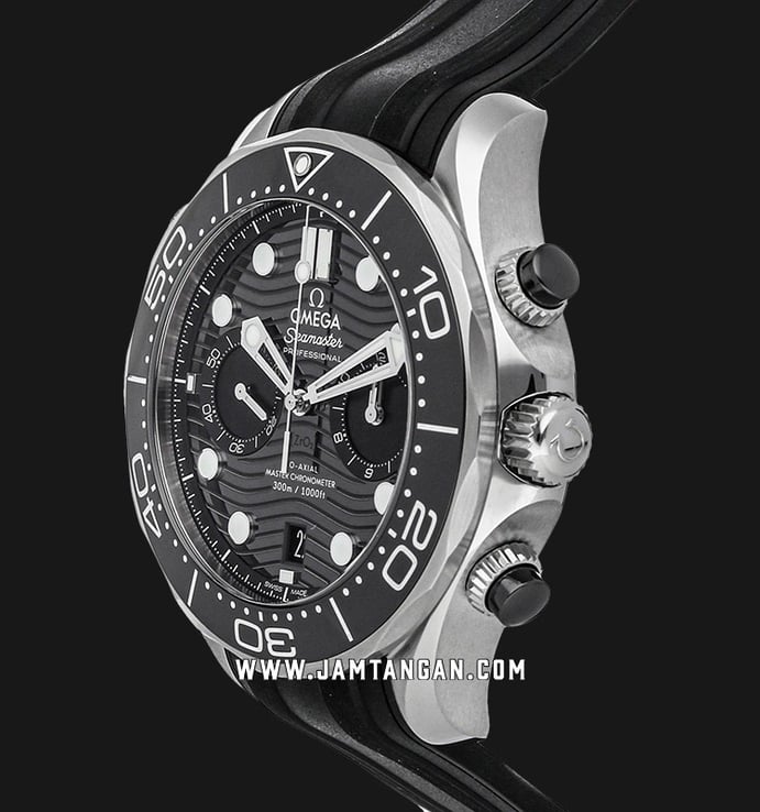 Omega Seamaster 210.32.44.51.01.001 Diver 300M Co-Axial Master Chronometer Chronograph Rubber Strap