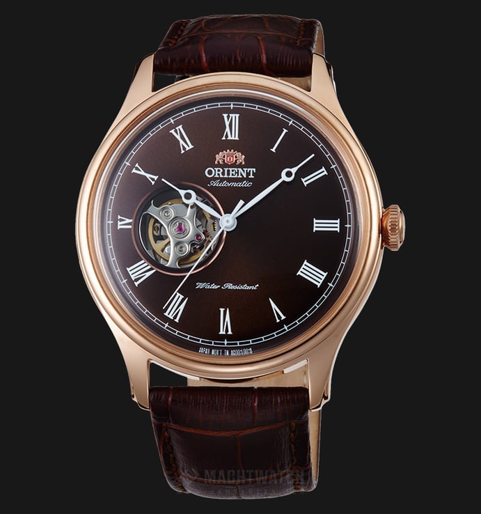 Orient Classic AG00001TAutomatic  Men Brown Open Heart Skeleton Dial Brown Leather Strap