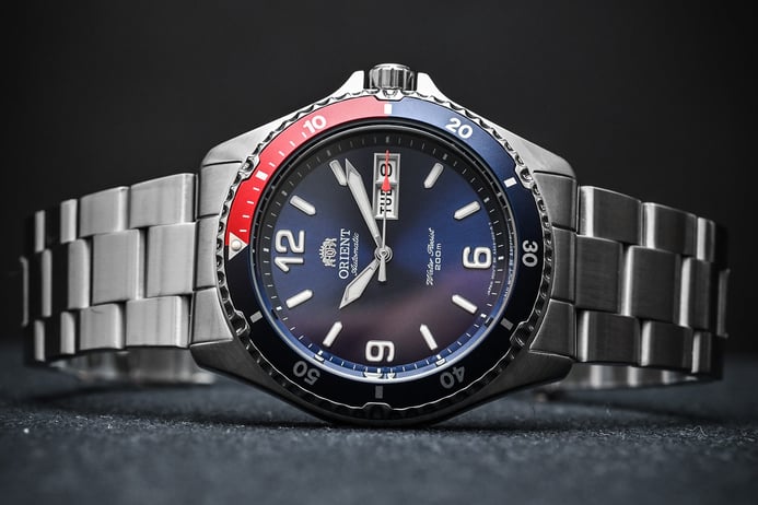 Orient MAKO Pepsi II FAA02009D Automatic Blue dial Stainless Steel Strap
