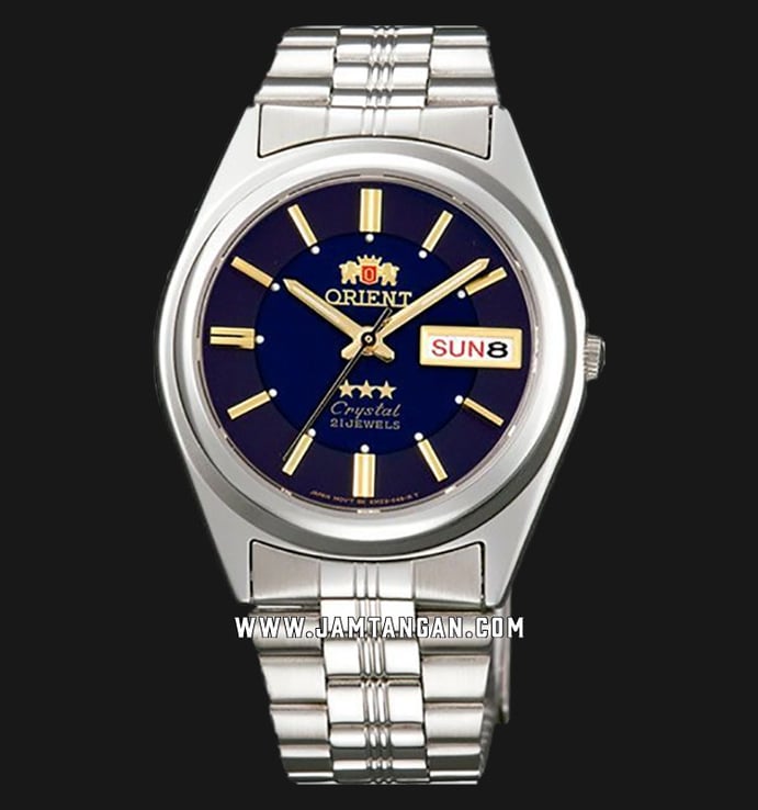 Orient TriStars Crystal FAB04002J Automatic Men Blue Dial Stainless Steel Strap