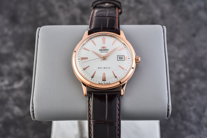 Orient Bambino FAC00002W Automatic White Dial Brown Leather Strap