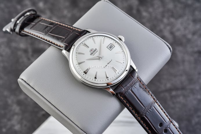 Orient Bambino FAC00005W Automatic White Dial Brown Leather Strap
