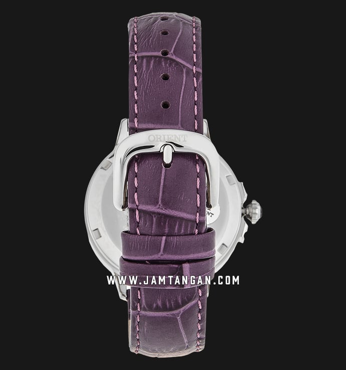 Orient Fashionable FAC07003W Automatic Elegance Ladies White Dial Purple Leather Strap