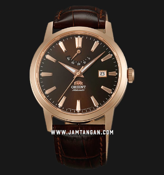 Orient Curator II FAF05001T Automatic Men Brown Dial Brown Leather Strap