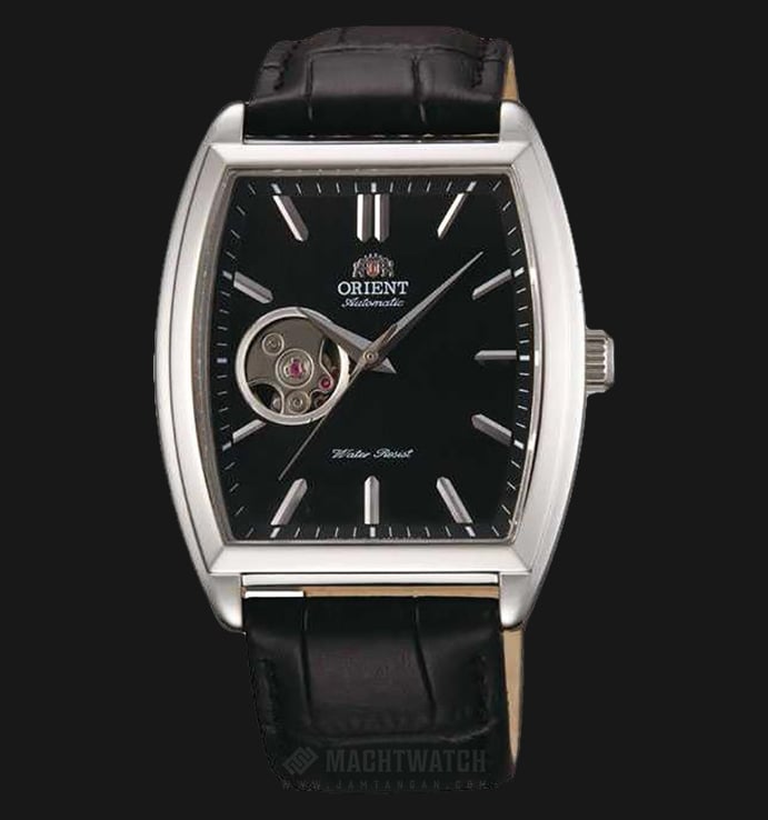 Orient Classic FDBAF002B Automatic Open Heart Black Dial Leather Strap