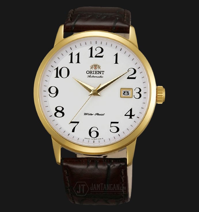 Orient Symphony FER27005W Classic Automatic White Dial Brown Leather Strap