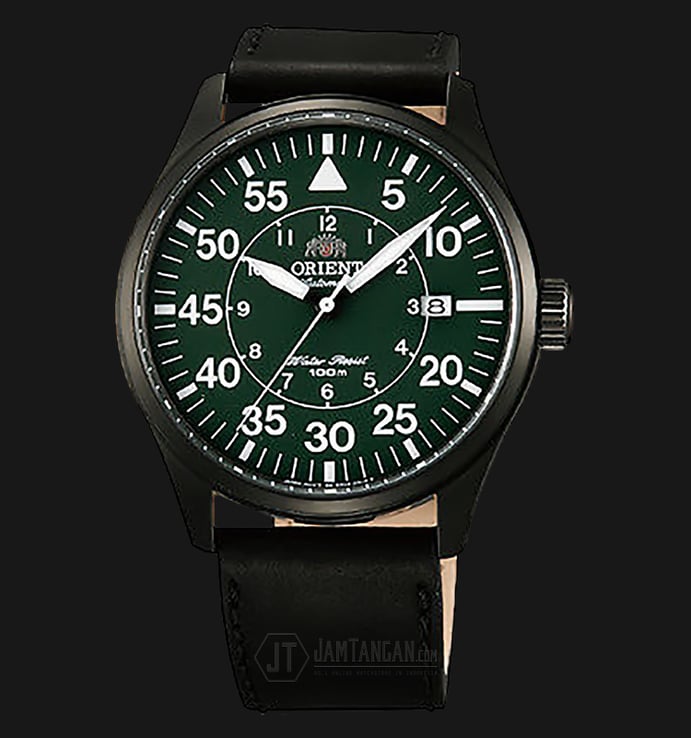 Orient Flieger FER2A002F Automatic Green Forest Dial Black Leather Strap
