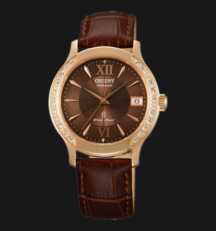 Orient FER2E001T Ladies Automatic Brown dial Brown Leather Strap