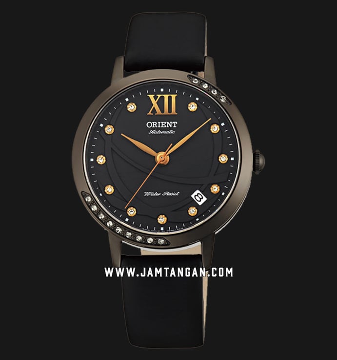 Orient FER2H001B Automatic Black dial Black Leather Strap