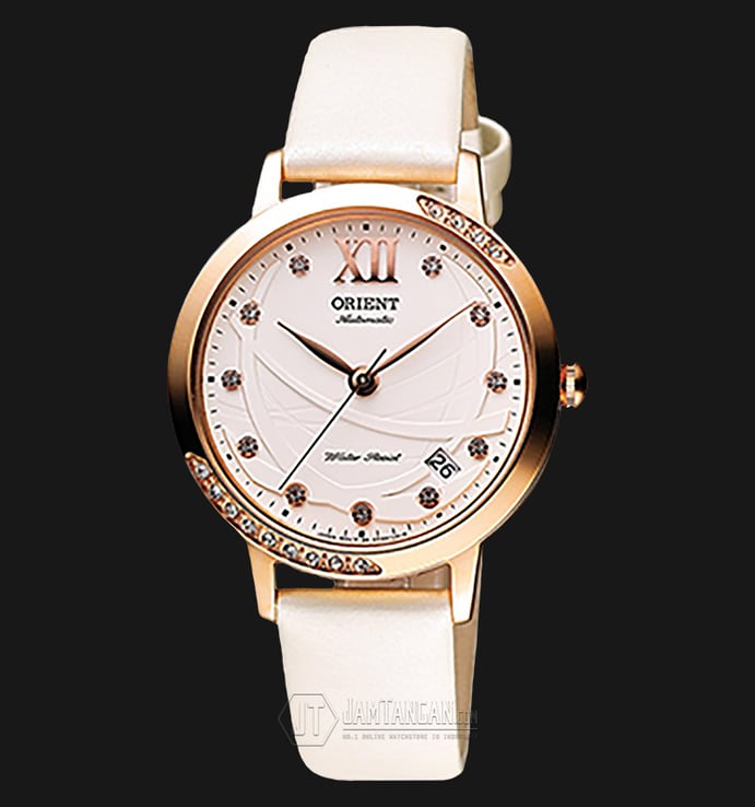 Orient FER2H003W Automatic White dial White Leather Strap