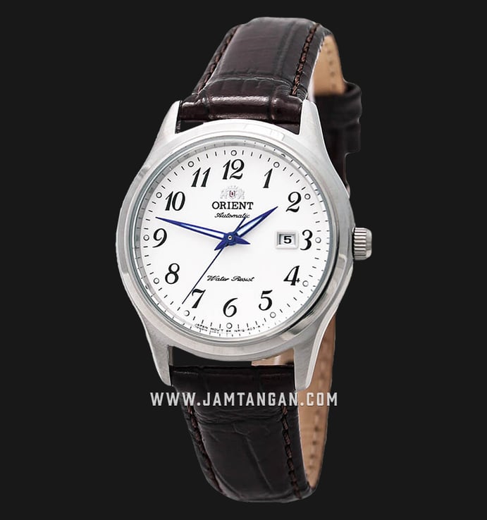 Orient FNR1Q00BW Automatic Ladies White Dial Brown Leather Strap