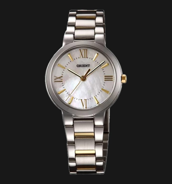 Orient FQC0N003W Ladies Mother of Pearl Dial Dual Tone Stainless Steel Strap
