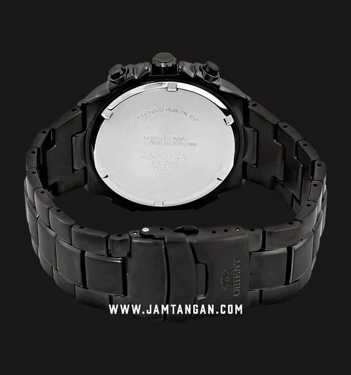 Orient Sport FTV00004B Chronograph Men Watch Black Dial Black Stainless Steel Strap