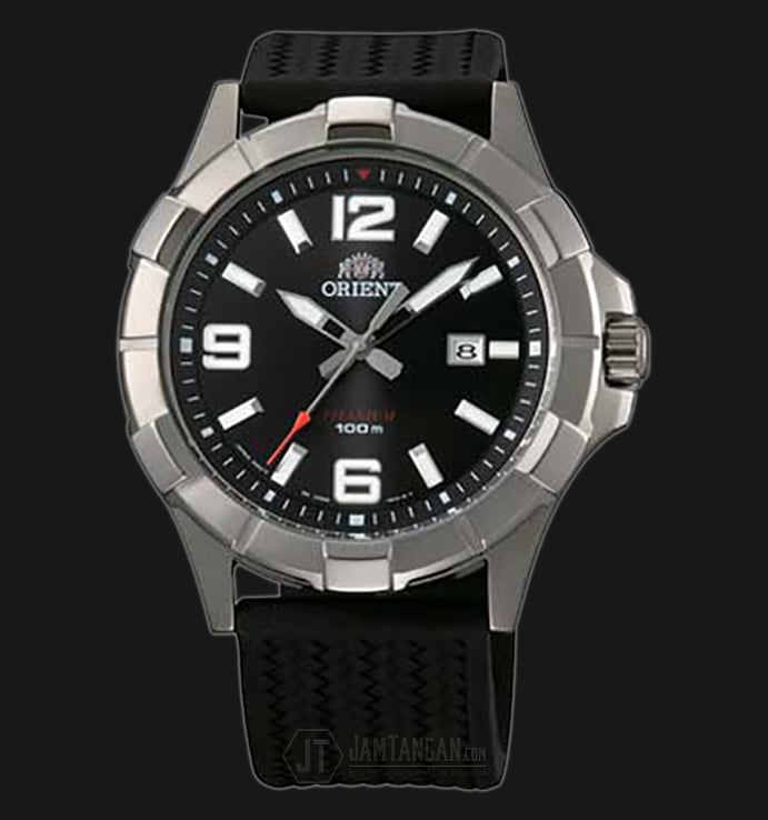 Orient FUNE6003B Chronomaster Titanium Black Dial Black Urethane strap