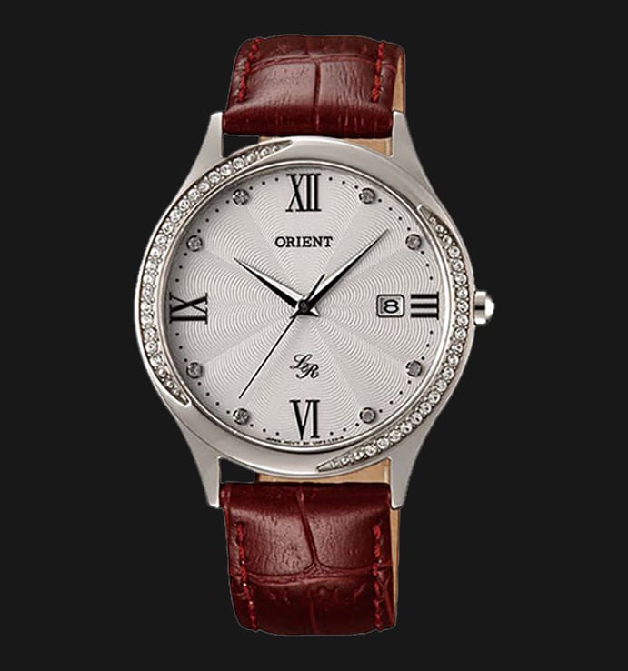 Orient Classic FUNF8006W Ladies Silver Dial Brown Leather Strap