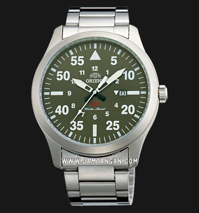 Orient Military FUNG2001F Green Dial Stainless Steel Strap