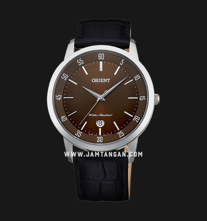 Orient FUNG5003T Men Brown Dial Black Leather Strap