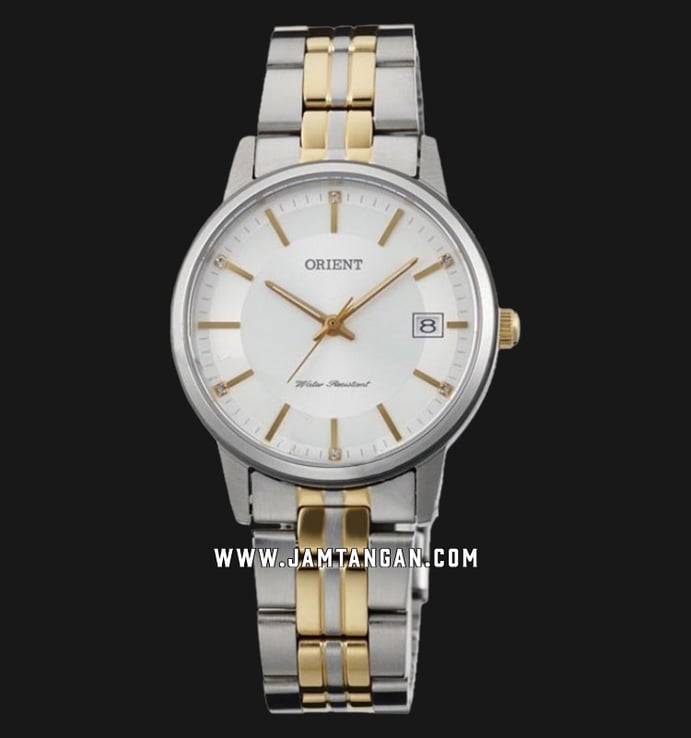 Orient FUNG7002W Ladies White Dial Dual Tone Stainless Steel Strap