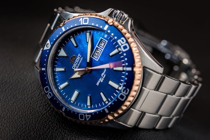 Orient Kamasu RA-AA0007A Automatic Divers Blue Coral Limited Edition Dial Stainless Steel Strap