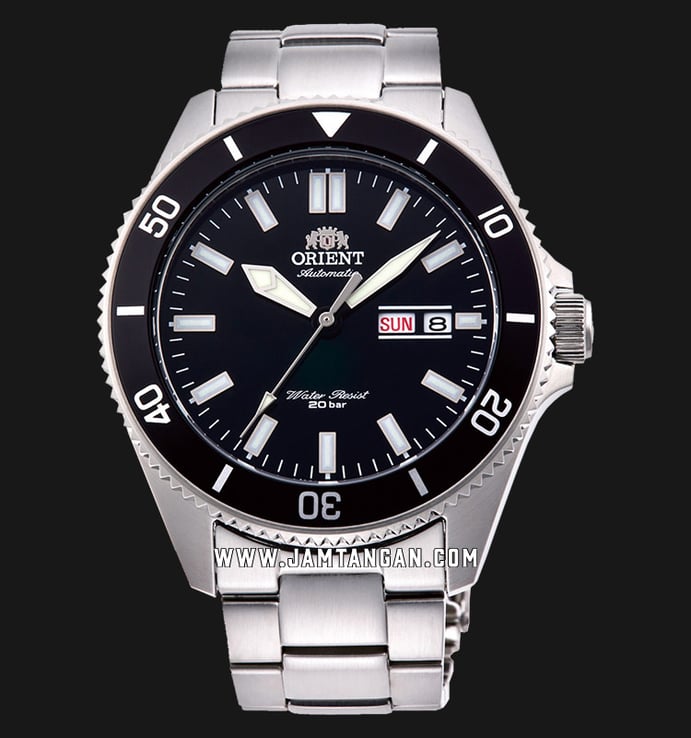 Orient Sports RA-AA0008B Kanno Automatic Divers Black Dial Stainless Steel Strap