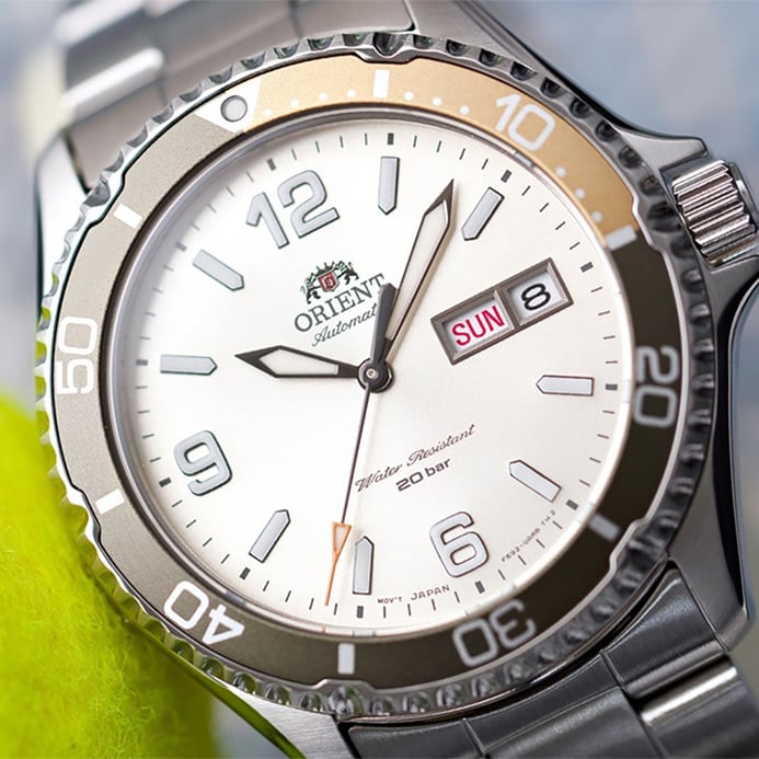 Orient Sports RA-AA0821S Automatic Kamasu Mako Silver Dial Stainless Steel Strap 