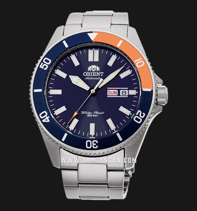 Orient Sports RA-AA0913L Kanno Automatic Men Blue Navy Dial Stainless Steel Strap