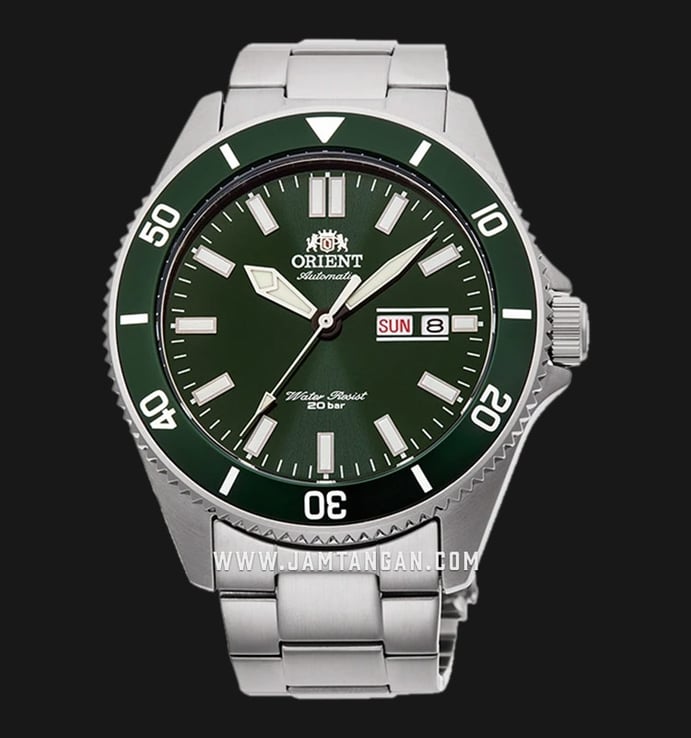 Orient Kanno RA-AA0914E Automatic Men Green Dial Stainless Steel Strap
