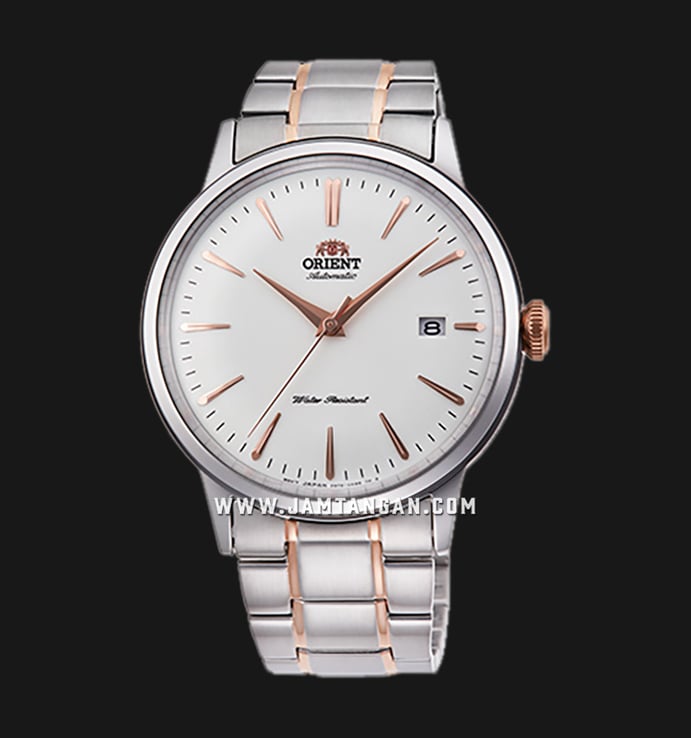 Orient Classic Bambino RA-AC0004S Automatic Men White Dial Dual Tone Stainless Steel
