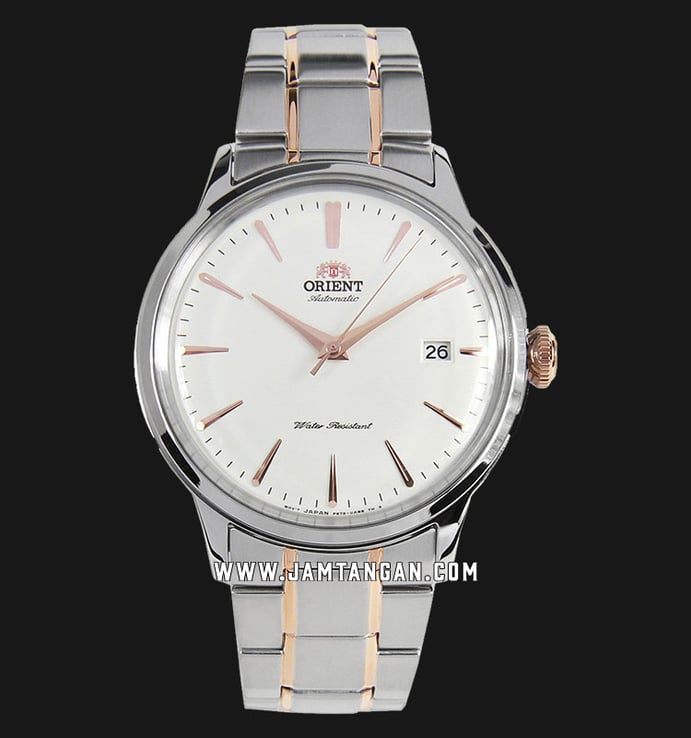 Orient Bambino RA-AC0004S10B Classic Automatic Men White Dial Dual Tone Stainless Steel