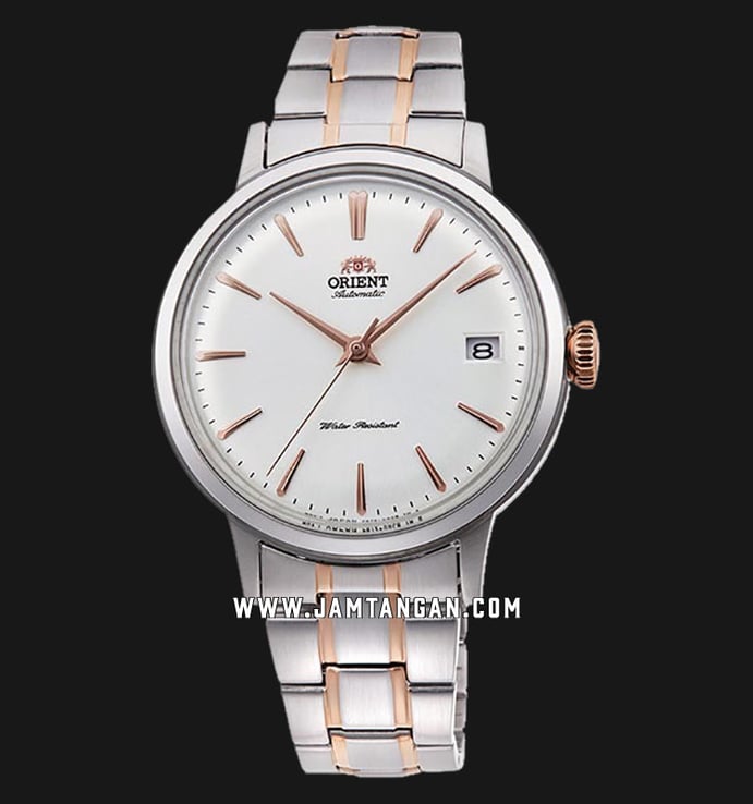 Orient Classic RA-AC0008S Bambino Automatic Ladies White Dial Dual Tone Stainless Steel Strap