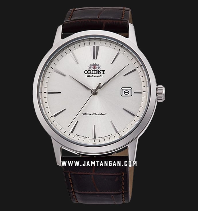 Orient Symphony III RA-AC0F07S Men Silver Dial Brown Leather Strap