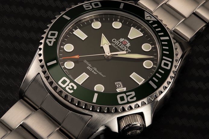 Orient Sports RA-AC0K02E Automatic Green Dial Stainless Steel Strap