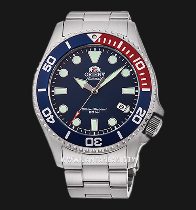 Orient New Triton RA-AC0K03L Automatic Divers Blue Navy Dial Stainless Steel Strap
