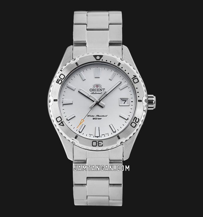 Orient Mako 40 RA-AC0Q03S Men Silver Dial Stainless Steel Strap