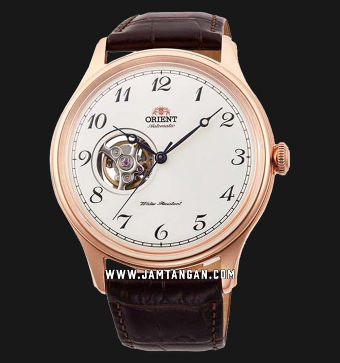 Orient Automatic RA-AG0012S Men White Dial Brown Leather Strap
