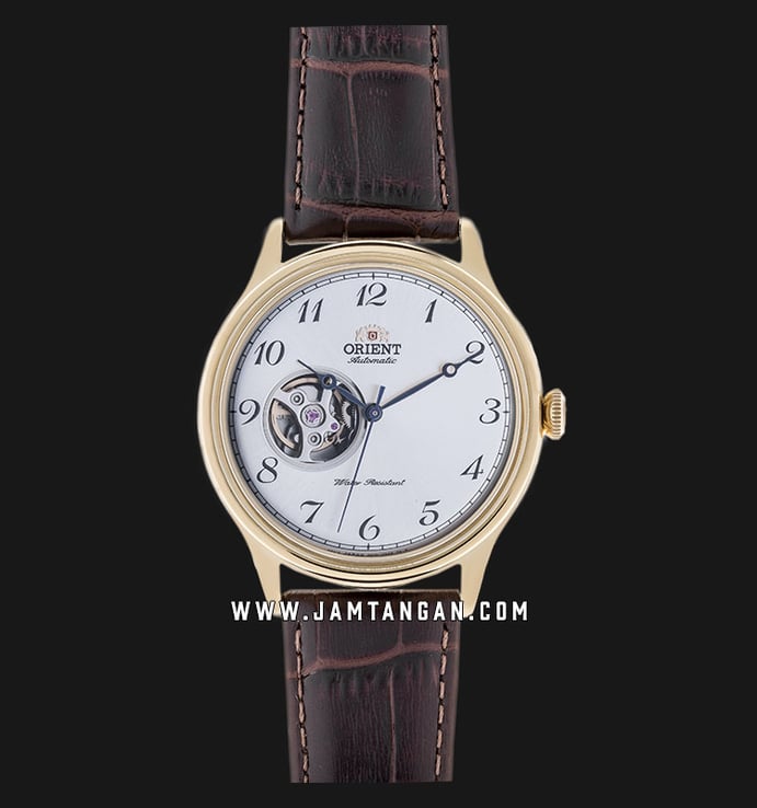Orient Automatic RA-AG0013S Men White Dial Brown Leather Strap