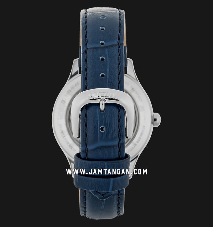 Orient RA-AG0018L Automatic Blue Moon Open Heart Ladies Blue Dial Blue Leather Strap