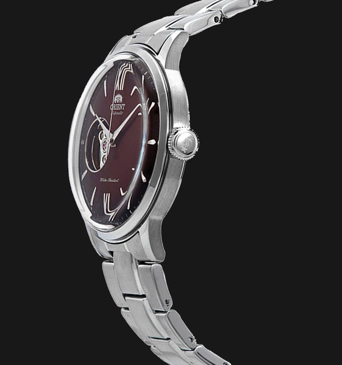 Orient Helios RA-AG0027Y Automatic Men Open Heart Red Dial Stainless Steel Strap