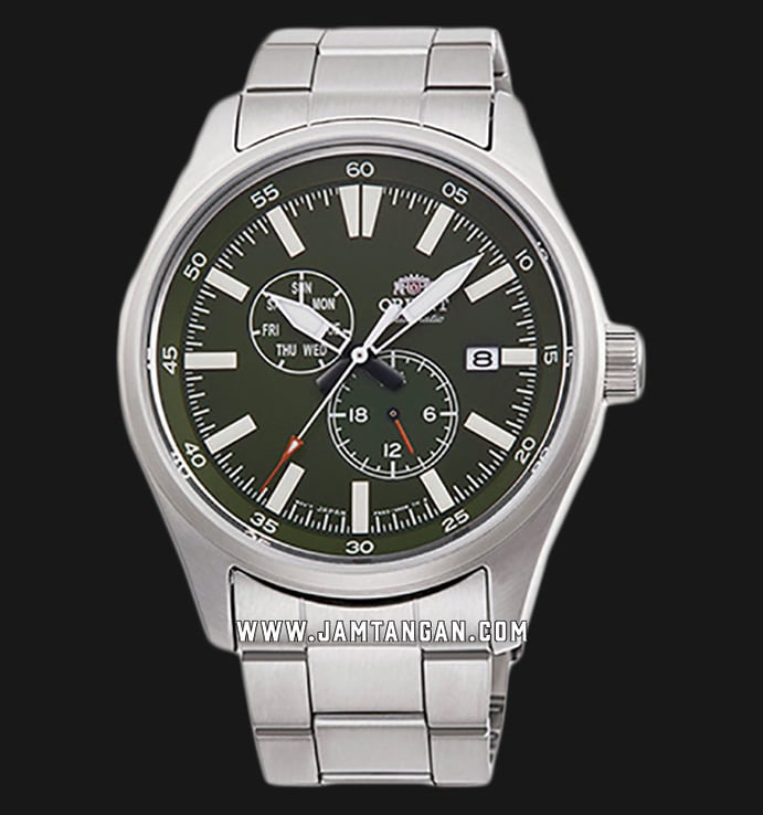 Orient Defender II RA-AK0402E Automatic Men Green Dial Stainless Steel Strap