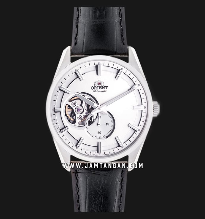 Orient Contemporary RA-AR0004S Open Heart Automatic Man White Dial Black Leather Strap