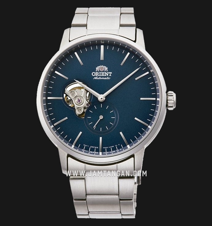 Orient Classic RA-AR0101L Open Heart Automatic Men Blue Dial Stainless Steel Strap