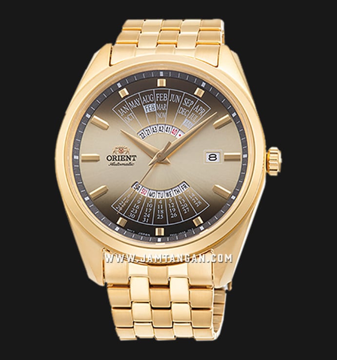 Orient Contemporary RA-BA0001G Multi Year Calendar Automatic Gradient Dial Gold St. Steel Strap