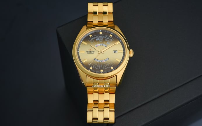 Orient Contemporary RA-BA0001G Multi Year Calendar Automatic Gradient Dial Gold St. Steel Strap